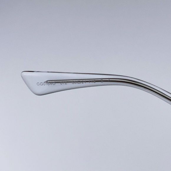 Gucci GG0184O 012 BRAND NEW Eyeglasses Crystal Clear Silver Square Unisex - Picture 10 of 12
